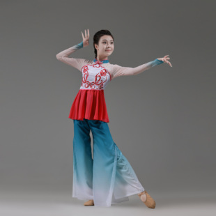 古典胶州剧目《说兰花》舞蹈表演服定制花鼓灯演出服饰艺考舞蹈服