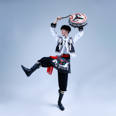 少数民族服装剧目服羌族男款服装