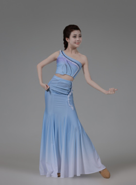 新款云南傣族女生剧目舞蹈服节目演出服装定制学生艺考表演服服饰