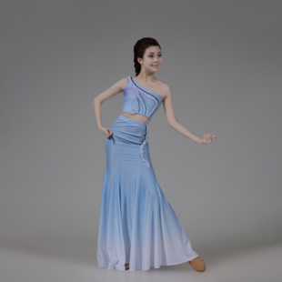 新款云南傣族女生剧目舞蹈服节目演出服装定制学生艺考表演服服饰