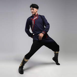 舞依恋厂家蒙古舞蹈服定制少数民族新款大型演出艺考级服装定制男