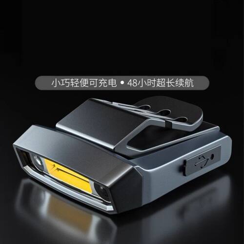 头灯钓鱼专用感应帽夹灯强光超亮充电头戴夹式超长续航夜钓灯