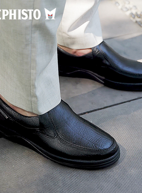 MEPHISTO/马飞仕图进口懒人鞋男真皮休闲皮鞋乐福鞋一脚蹬MALLORY