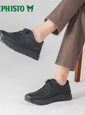 MEPHISTO/马飞仕图全新系列免系鞋带轻便软旋钮运动休闲鞋 CLOVIS