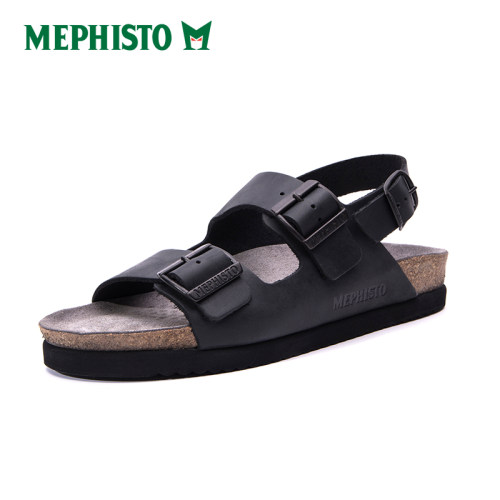 夏季真皮中年沙滩凉鞋