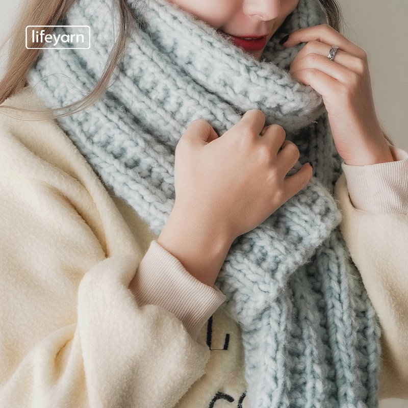 lifeyarn粗毛线diy织围巾材料包