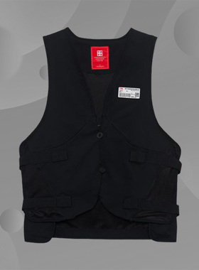 中国李宁男士马甲韦德系列背后印花男子休闲工装单马甲AMDR069