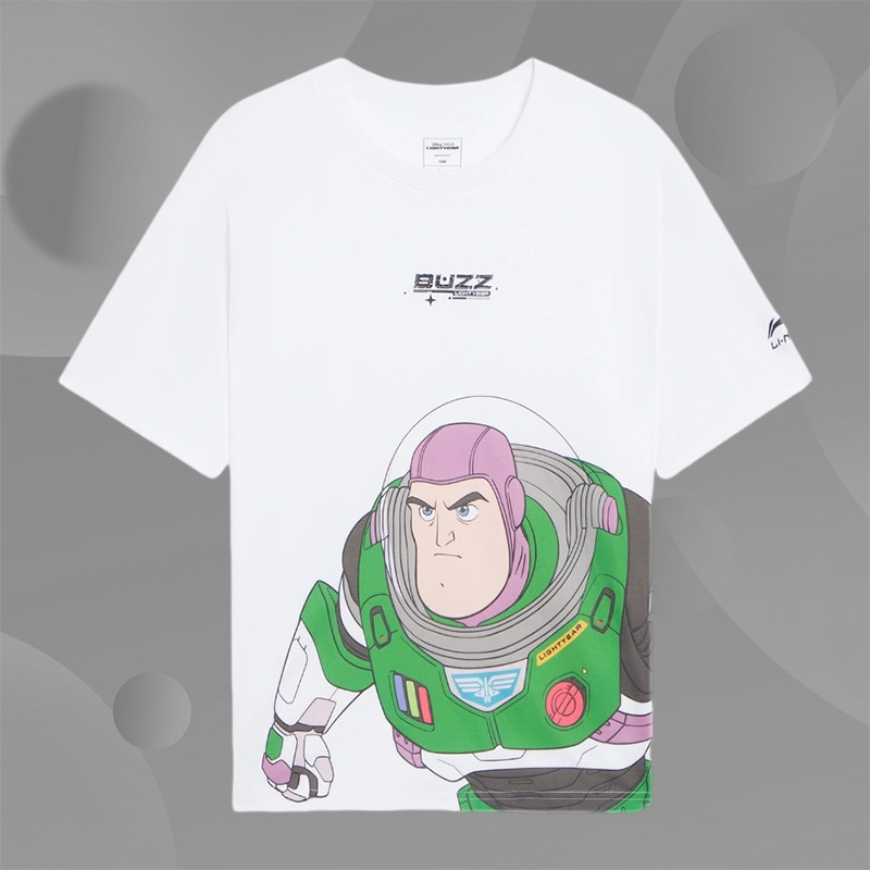 Lining/李宁正品X巴斯光年系列男大童宽松短袖T恤YHSS295