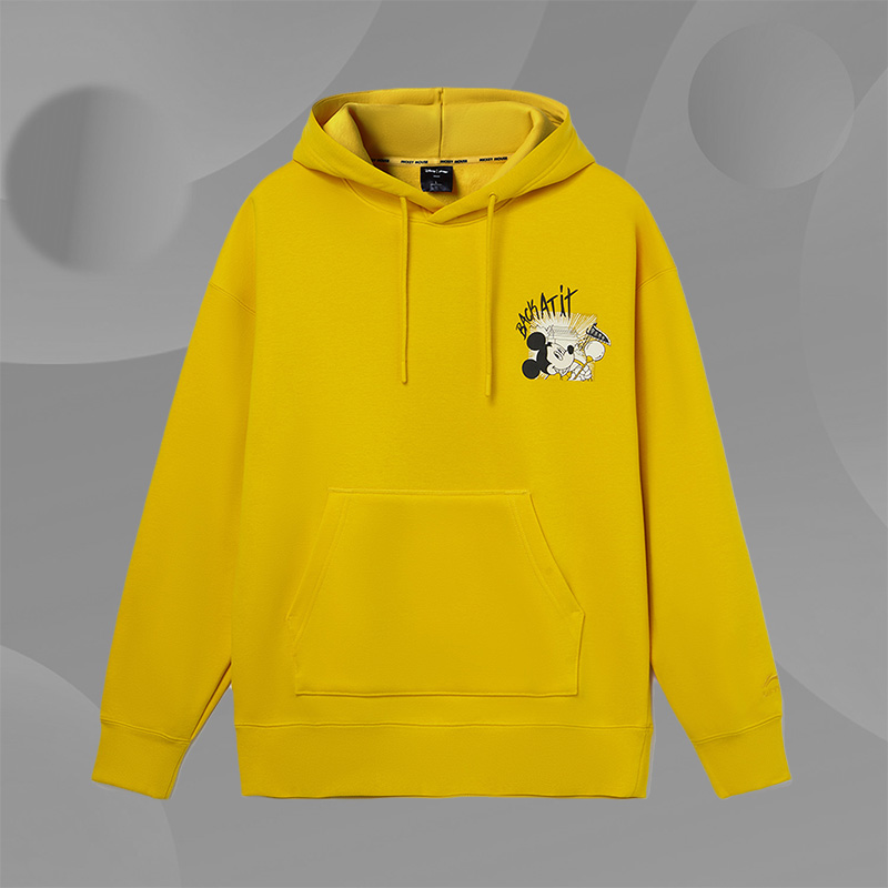 Lining/李宁正品冬季套头宽松时尚连帽男子运动休闲卫衣 AWDR687