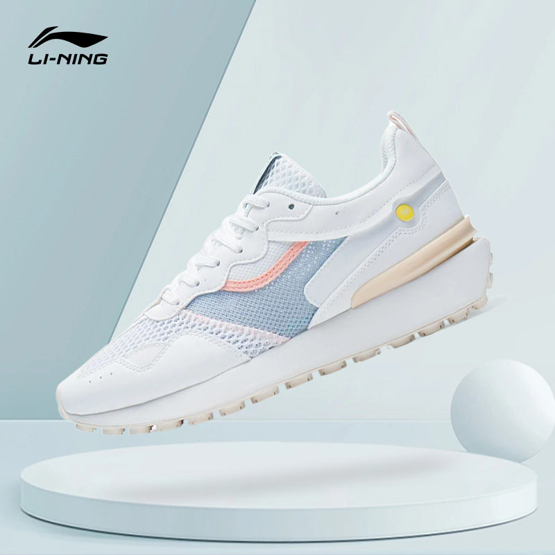 Lining/李宁正品方圆Classic女子网面透气经典运动休闲鞋AGCS018