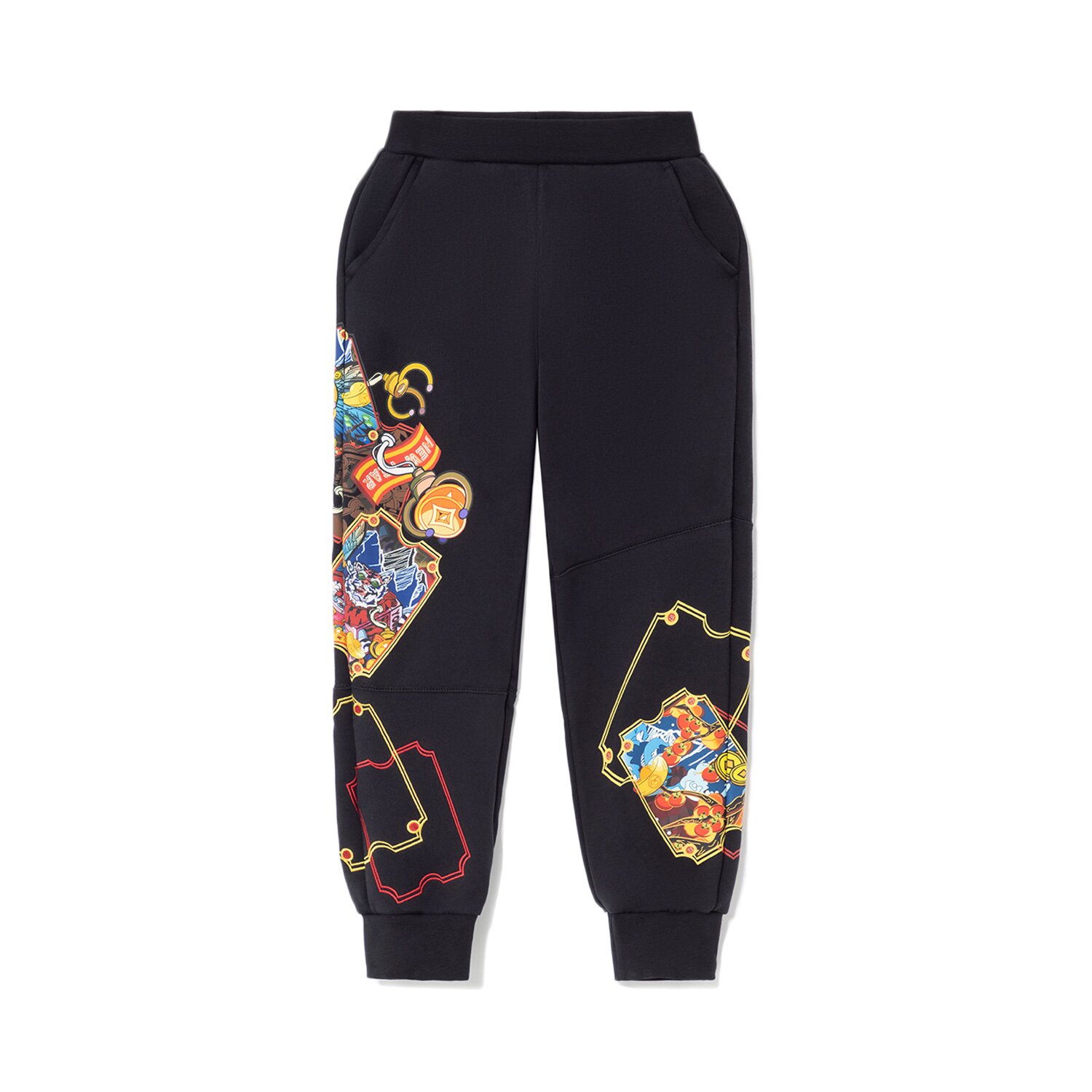 李宁春季新款男大童虎年如虎添翼宽松束脚运动长裤YKLS045