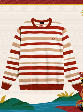 Lining/李宁正品日进斗金系列男子时尚保暖套头休闲编织衫AMBU023