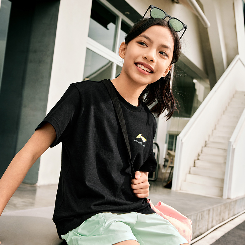 李宁正品男女大小童亲肤短袖