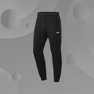 李宁正品新款男子运动休闲健身训练时尚潮流收口卫裤长裤AKLSG35