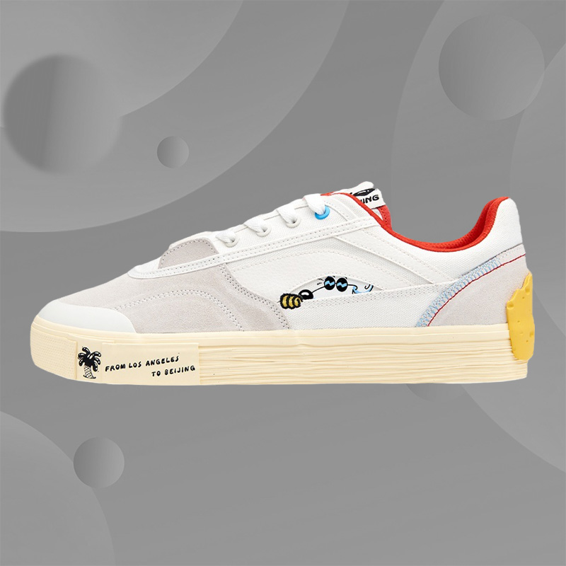 李宁正品板鞋女Steven Harrington艺术家联名运动休闲鞋AETR004