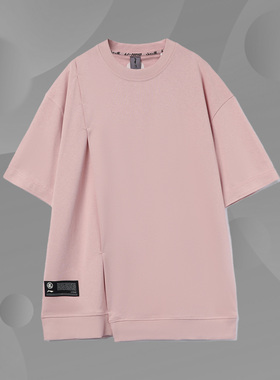 中国李宁成龙联名系列男子吸湿排汗运动圆领宽松短袖T恤AHSR887