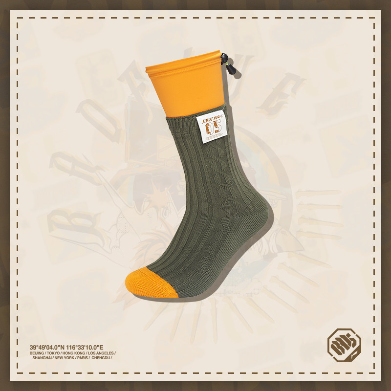 Lining/李宁正品冬季男子反伍系列抗菌舒适运动中筒袜 AWLS325