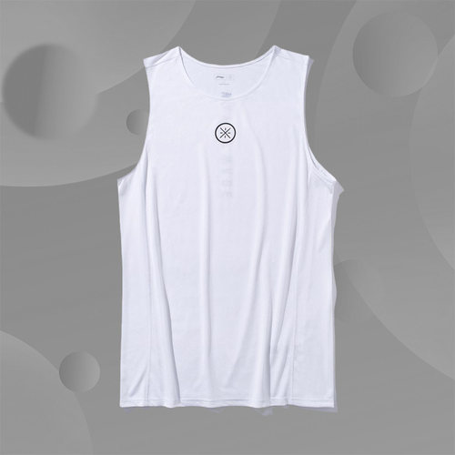 李宁无袖背心韦德之道男子篮球短袖T恤帅气透气运动上衣AVSP085