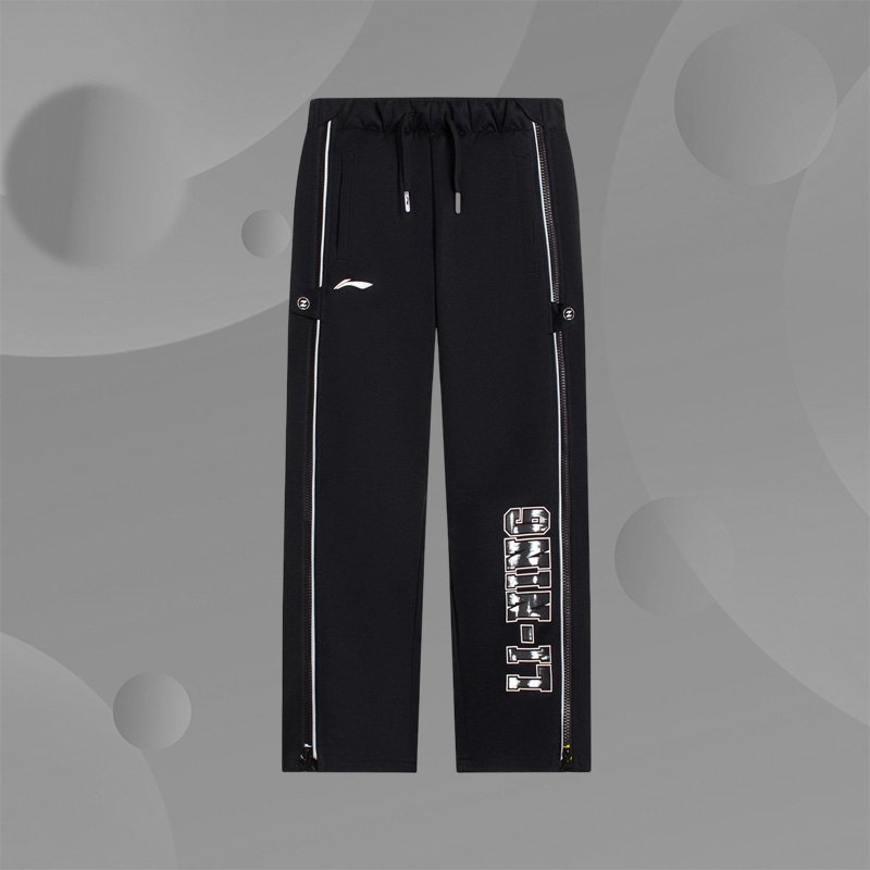 Lining/李宁正品男大童篮球系列直筒反光宽松休闲运动卫裤YKLS321