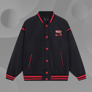 李宁正品 Lining 男大童运动生活系列宽松舒适休闲夹克外套YJDT001