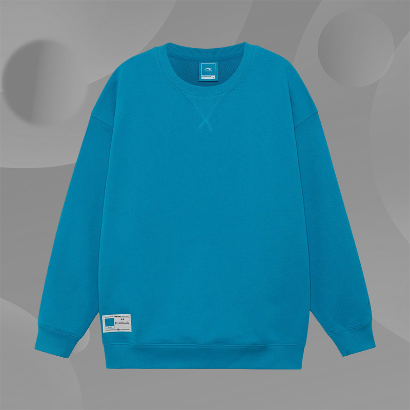 李宁正品运动生活经典多色彩系列男女同款圆领套头卫衣AWDR863