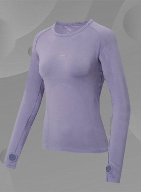 李宁正品冬季新款女子运动休闲健身跑步保暖舒适长袖T恤ATLS078