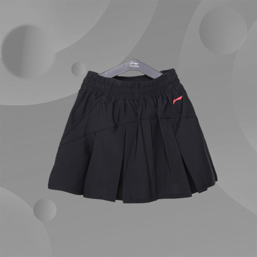 李宁正品 运动短女童22 夏新款运动生活 系列印花透气短裙YSKS126