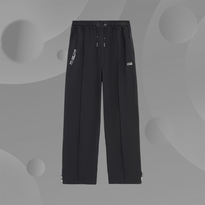 李宁正品新款男子韦德系列运动休闲时尚舒适透气长裤AKXS007-1-3