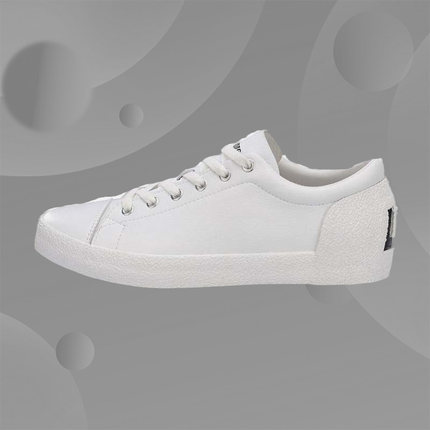李宁板鞋男子春季新款时尚系列皮面经典休闲小白鞋运动鞋AGCP055