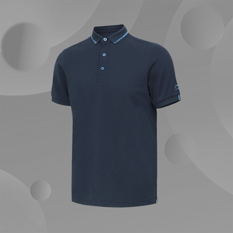 李宁运动系列男女同款时尚潮流翻领短袖T恤POLO年夏款APLR071