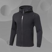 李宁卫衣男士 健身系列茄克立体裁剪连帽春季 针织运动服AWDS093