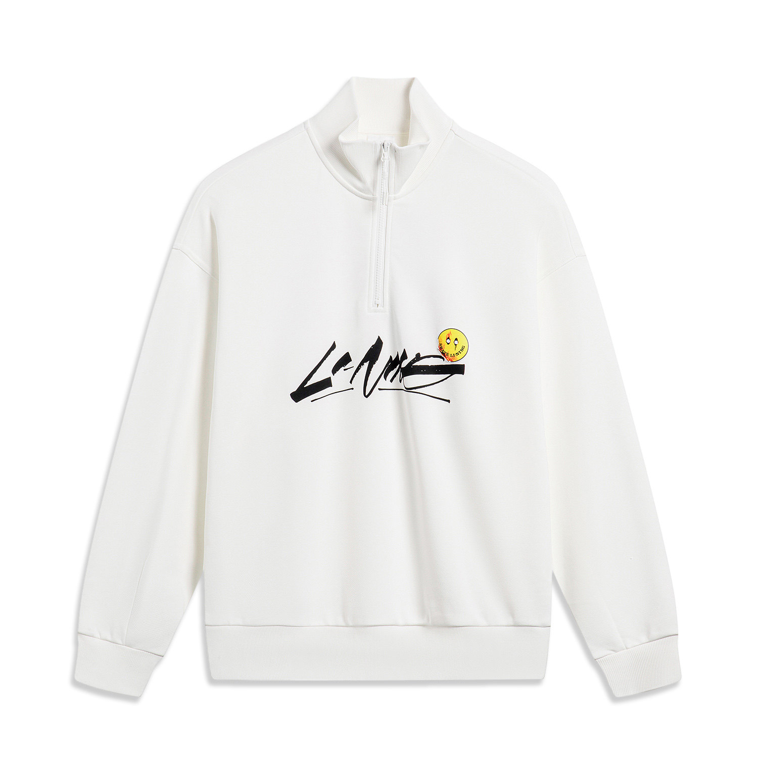 Lining/李宁正品x OG_SLICK联名男女半拉链宽松立领卫衣AWDT445