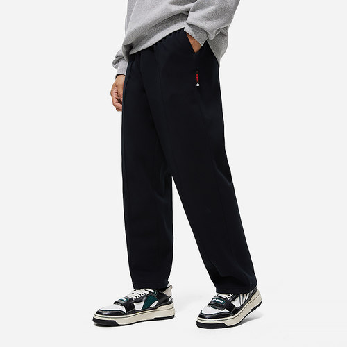 Lining/李宁正品冬季新款男子针织直筒加绒保暖运动长裤AKLT845