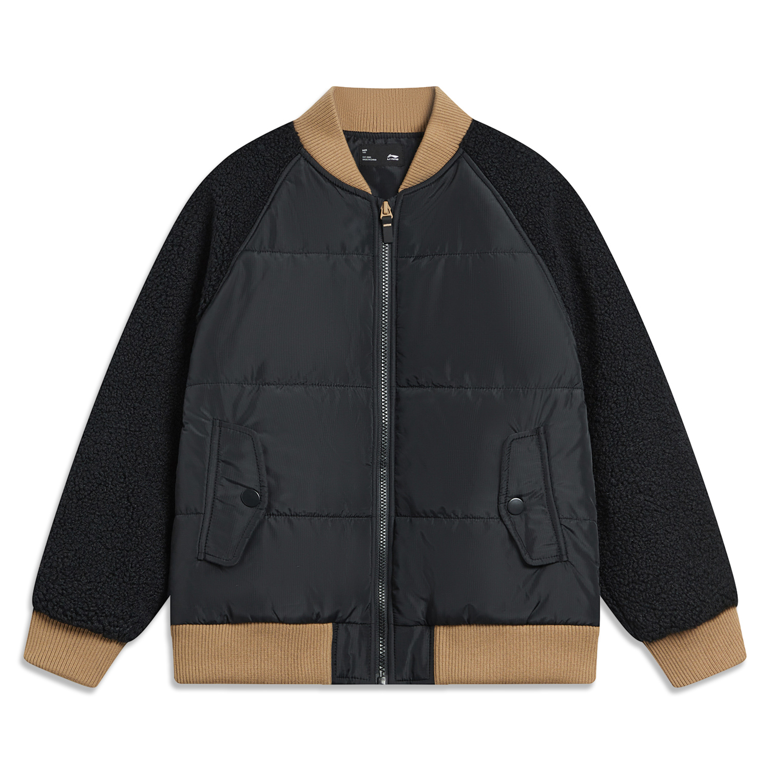 Lining/李宁正品冬季儿童运动生活系列宽松仿羊羔绒外套YFDT169