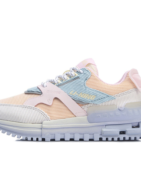 中国李宁匠心001女子休闲鞋初心灯芯绒雏菊刺绣潮樱花盘古AGCR122