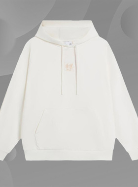 李宁正品新款男子刺绣运动休闲时尚潮流宽松套头连帽卫衣AWDS921