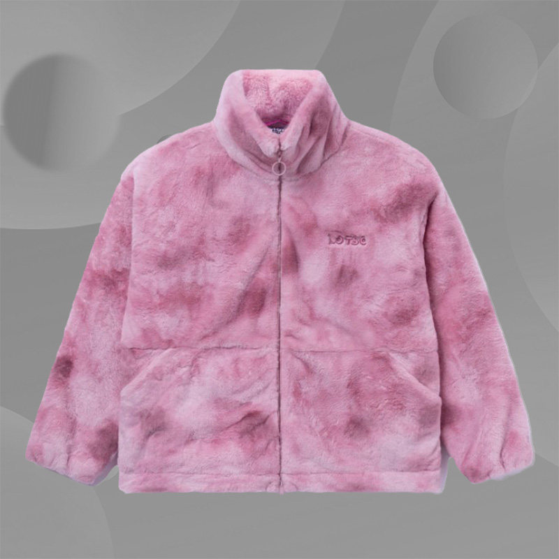 中国李宁冬季新款草莓熊毛绒保暖女子时尚舒适潮流外套 AFMR008