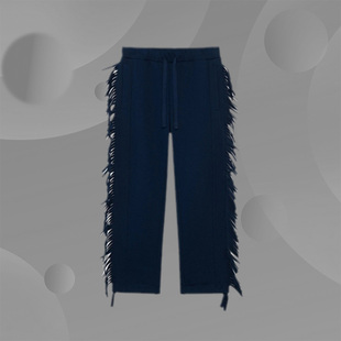 AKLR731 男子直筒流苏卫裤 中国李宁长裤 秋冬潮流发布走秀款