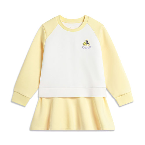 李宁正品女小童针织连衣裙