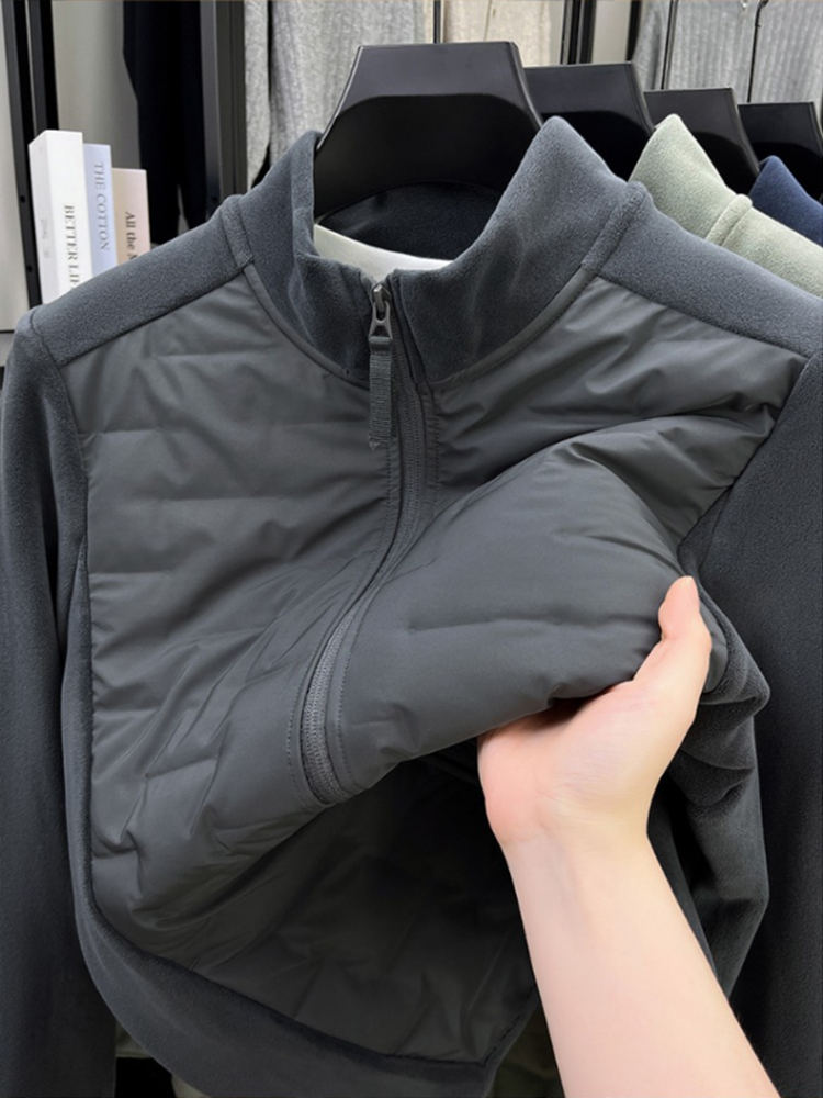 2025冬季新款轻薄羽绒服男士保暖爸爸外套休闲夹克冲锋衣内胆上衣