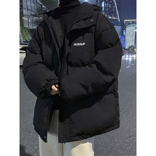 25轻奢羽绒服男款秋冬加厚保暖宽松潮牌冬装棉袄新款情侣连帽外套