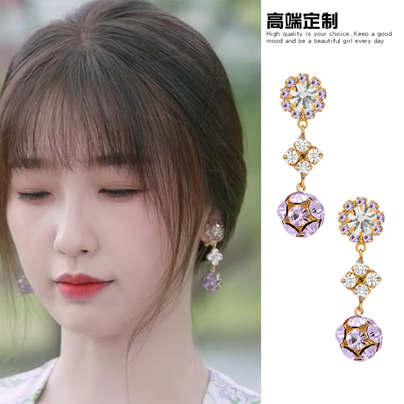 两个的小森林同款耳环气质虞书欣