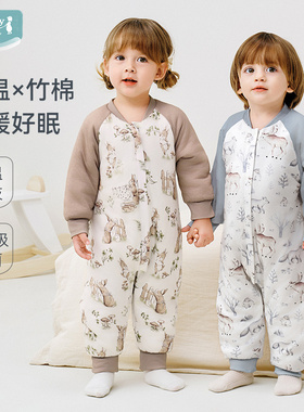 【6号0点付尾款！】ibaby婴儿睡袋儿童秋冬加厚防踢被防惊跳