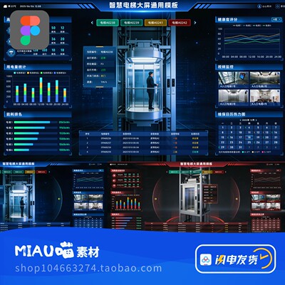 数字孪生大数据可视化智慧电梯