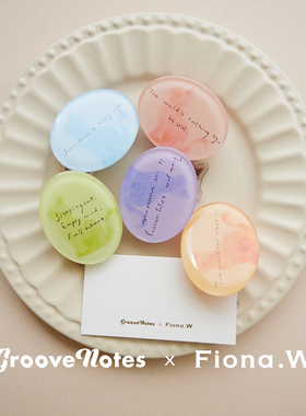 节奏笔记「GrooveNotes」x Fiona.W治愈猫咪系列亚克力夹子