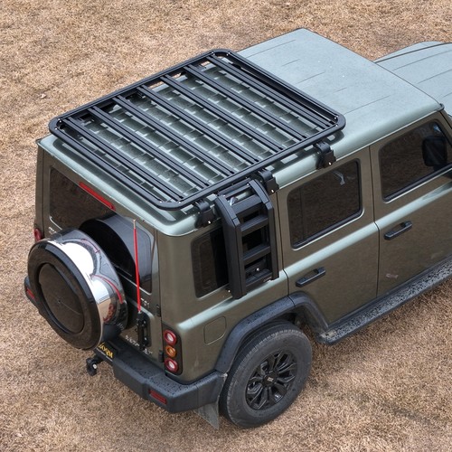 适用奔驰大G车顶架行李架 北京BJ80改装专用车顶平台侧爬梯小书包