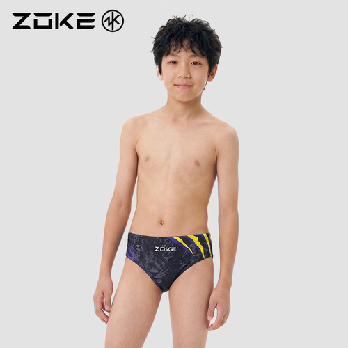 洲克儿童泳裤三角男童专业训练速干2026新款男孩泳衣耐氯竞技泳裤