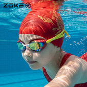 洲克赤兔红硅胶泳帽防水护发护耳专业游泳训练成人不勒头游泳帽