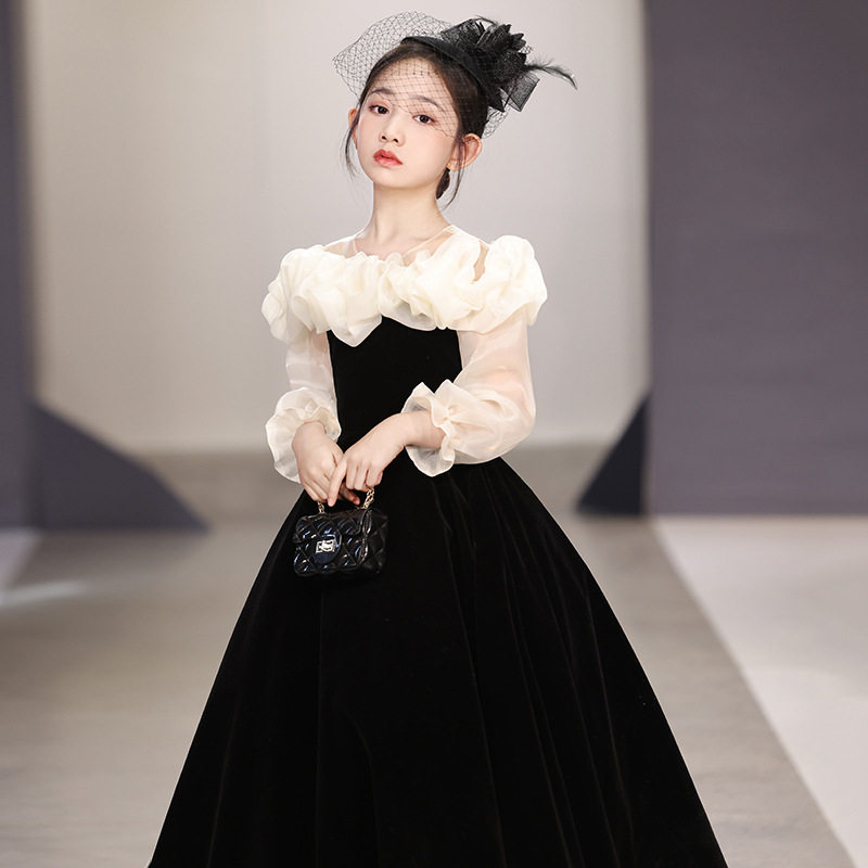 女童礼服2026新款连衣裙墨本公主殿中大童洋气周岁宴会舞蹈演出服