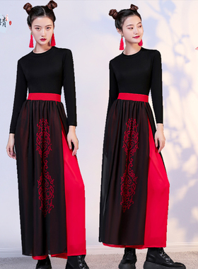 芒种古风舞蹈服现代中国风爵士舞套装青春有你古典舞演出服女飘逸